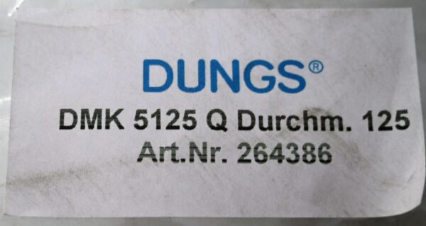 Dungs Läppäventtiili Malli DN125 DMK 5125-Q